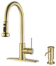 Single Handle Deck Mounted High Arc Pull Down Stainless Steel Kitchen Faucet , B