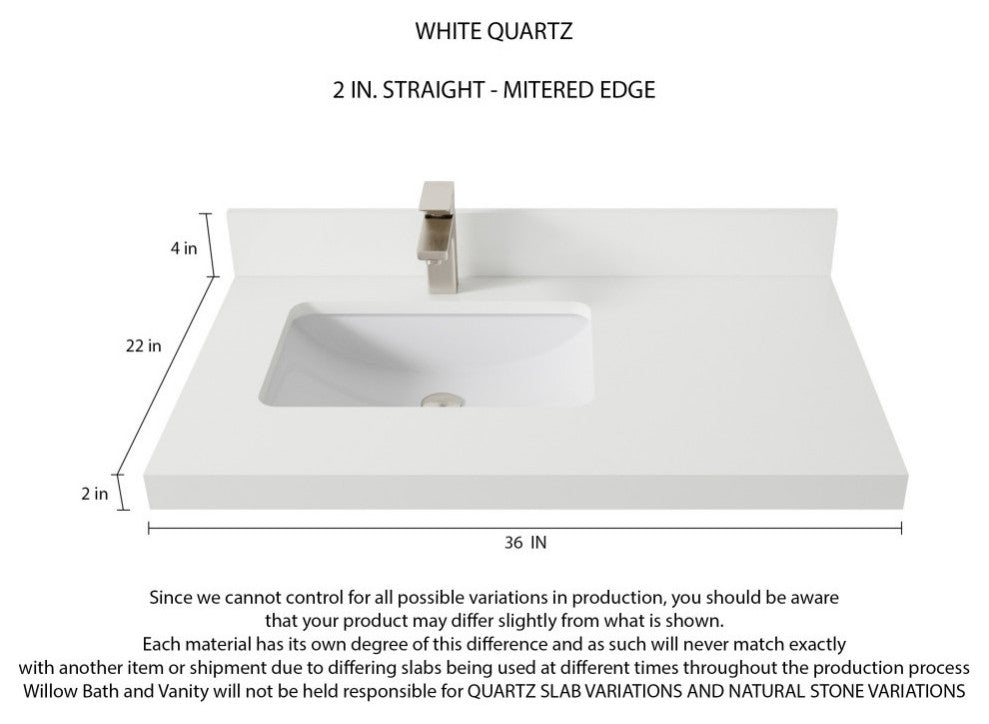 Sonoma 36 Left Offset Reeded Bath Vanity in Dark Forest Green 2" White Quartz
