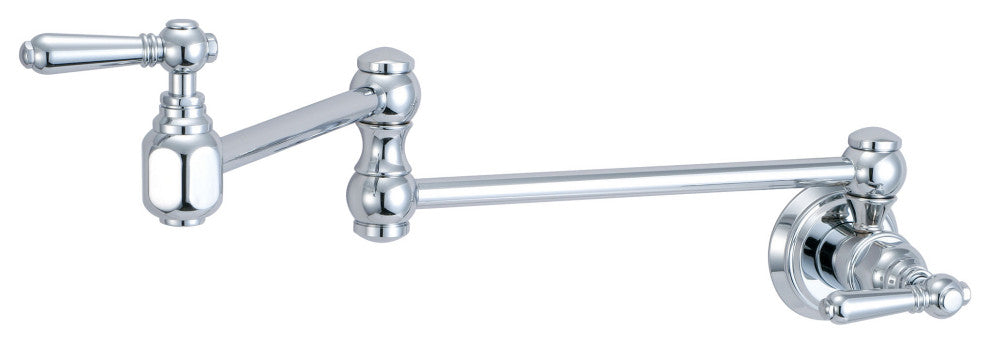 Americana Wall Mount Pot Filler, Polished Chrome