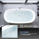 London Freestanding Acrylic Soaking Bathtub, Black, 66.9"l X 31.5"w