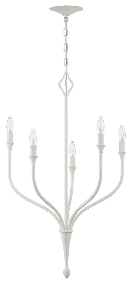 Rhodes 5-Light White Contemporary Statement Chandelier