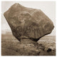 "Perched Rock, Rocker Creek, Arizona, with sitting man, 1872" Paper Art, 26"x26"