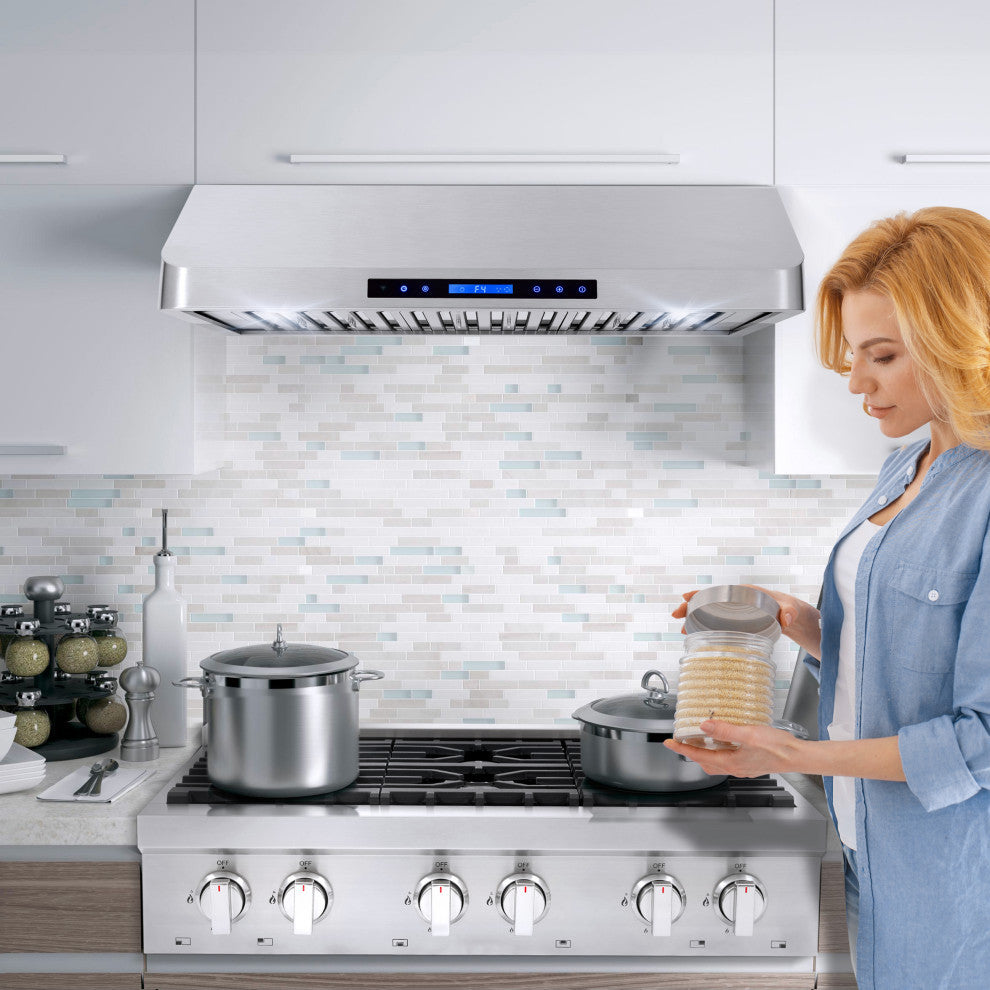 2-Piece Kitchen, 36" Gas Range and 36" Under Cabinet Range Hood