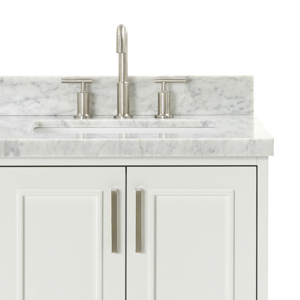 Ariel Stafford 37" Single Right Offset Rectangle Sink Bathroom Vanity