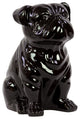 Ceramic Sitting British Bulldog Figurine, Black