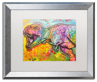 Dean Russo 'T Rex 2' Art, Silver Frame, White Mat, 20x16
