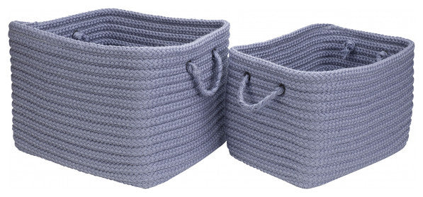 Colonial Mills Basket Modern Farmhouse Braided Mudroom Violet Rectangle