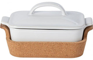 Casafina Ensemble Rectangular Covered Casserole with Cork Tray | 10"