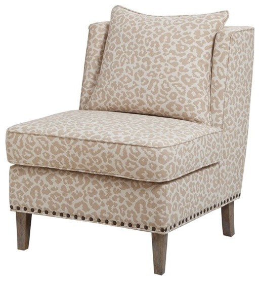 Madison Park Dexter Armless Accent Chair, Leopard Print