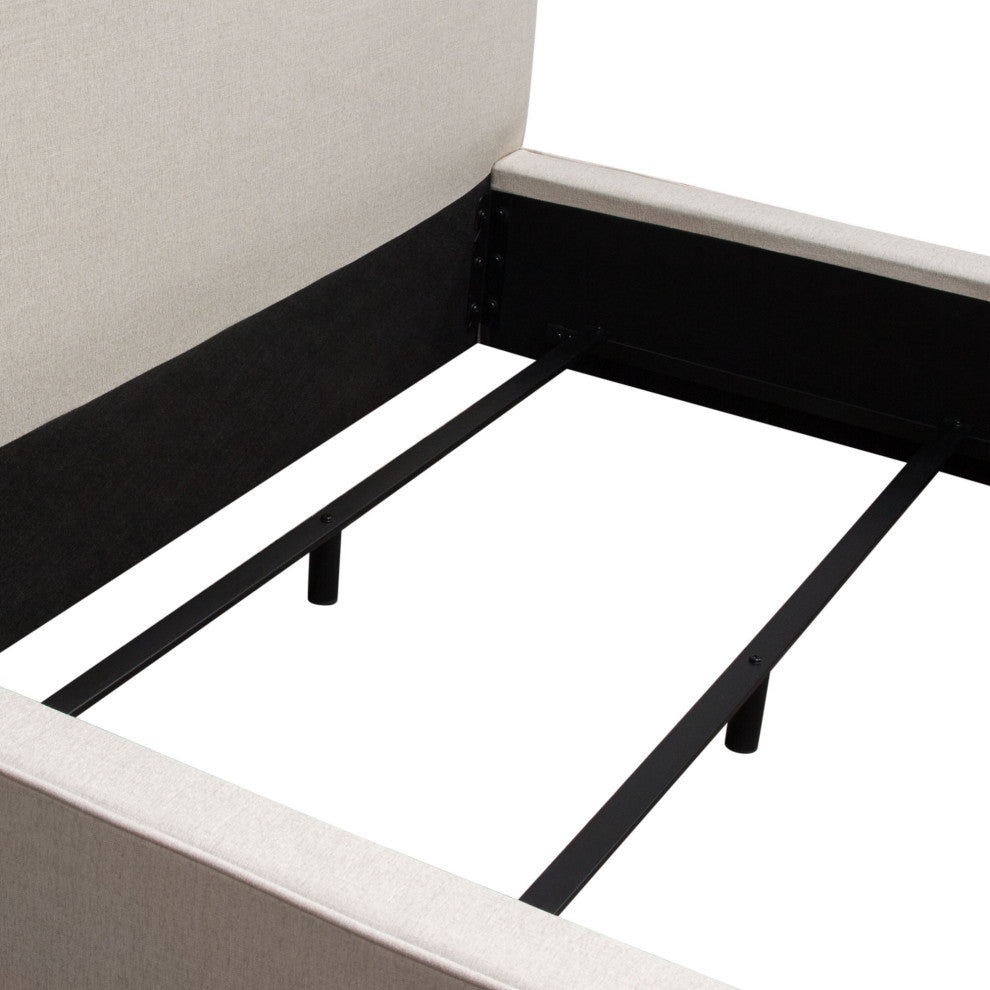 Cloud 43" Low Profile Queen Bed, Sand Fabric