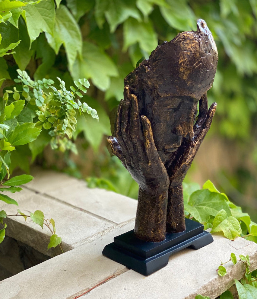 Urban Designs Deep In Thought 16" Tabletop Sculpture Bust Decor