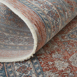 Weave & Wander Gilford Rust/Blue 2'8"x8' Power Loomed Area Rug