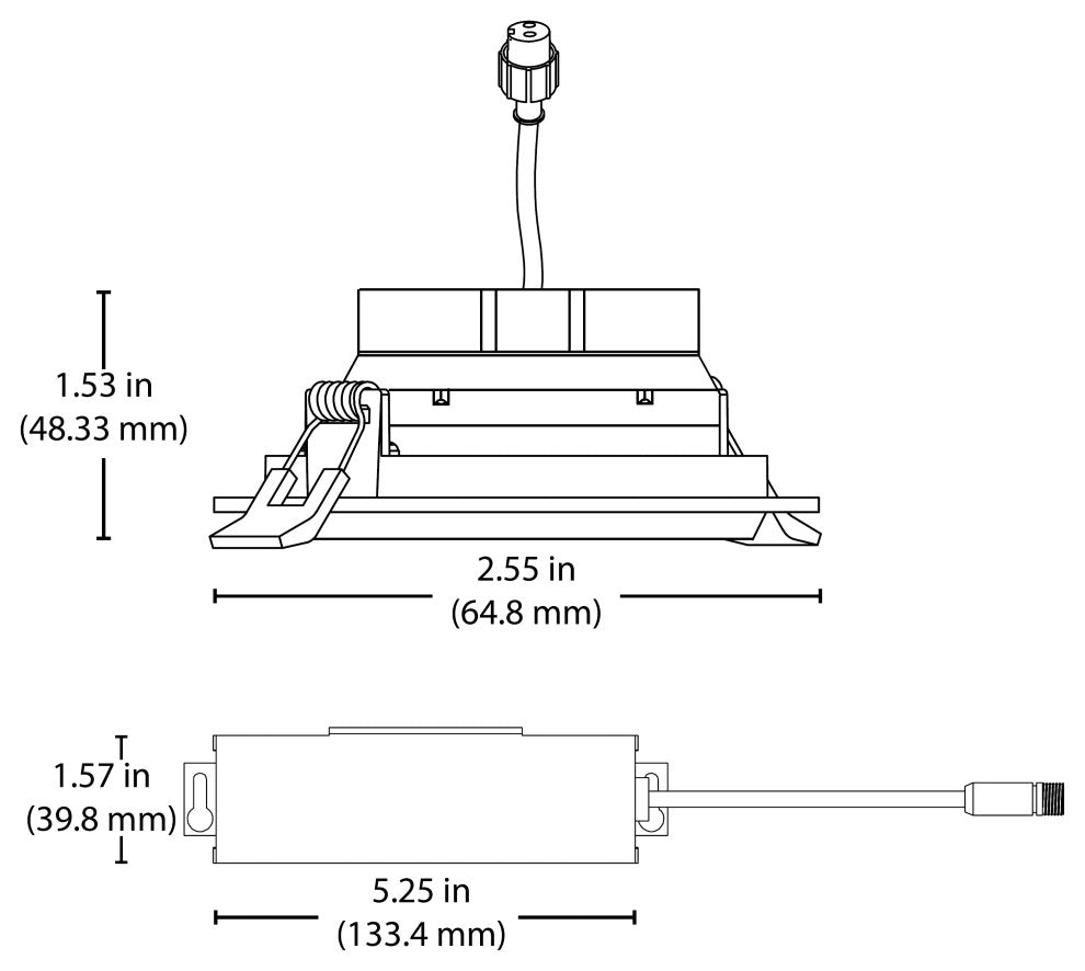2" LED Gimbal Recessed Downlight, Nickel, 4000k