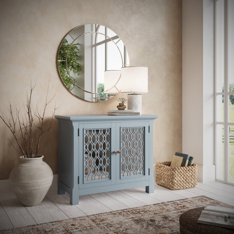Isabella 38 Luxury Mirrored Accent Storage Cabinet