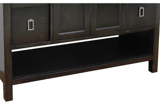 49" Single Vanity, Silvery Brown Finish With White Carrara Top