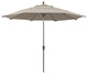 11' Champagne Auto-Tilt Crank Aluminum Umbrella, Woven Granite Olefin