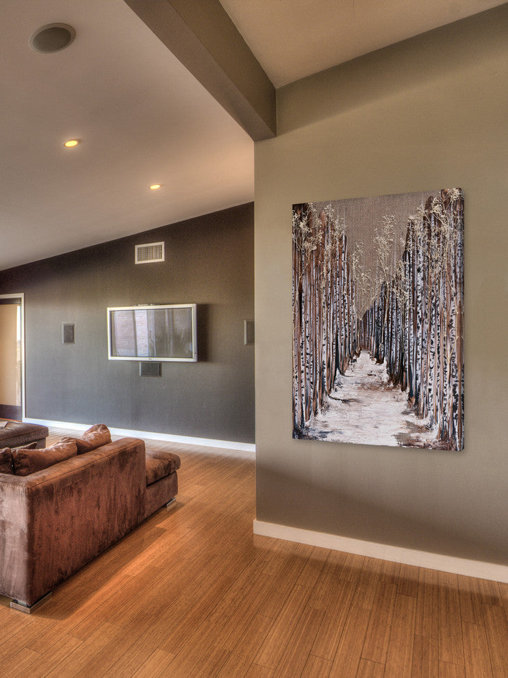 "Aspen Grove" Painting Print on Wrapped Canvas, 30x45
