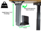 Adjustable Width, Height Under Desk Cpu Holder Swivels, Slides, Holds PC Tower