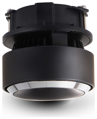 Integrated LED Flush Mounted Adjustable Downlight Commercial Grade, Black