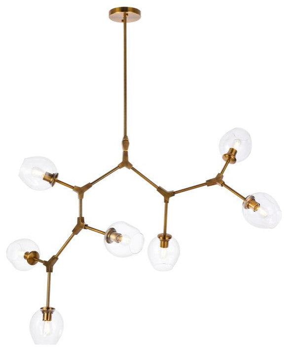 Cerys 7-Light Brass Chandelier