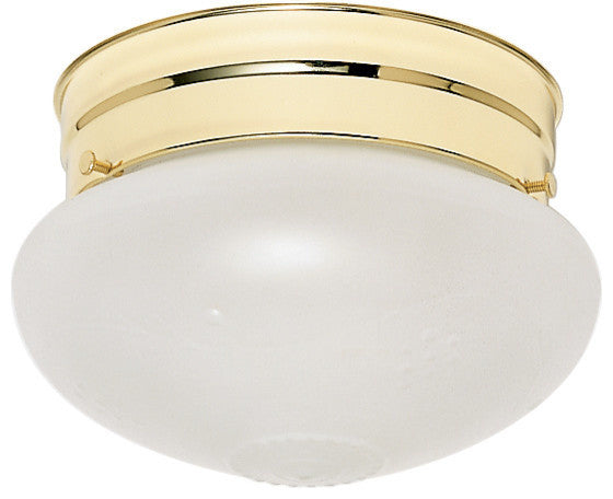 1 Light 6" Flush Mount Small Frosted Grape Mushroom
