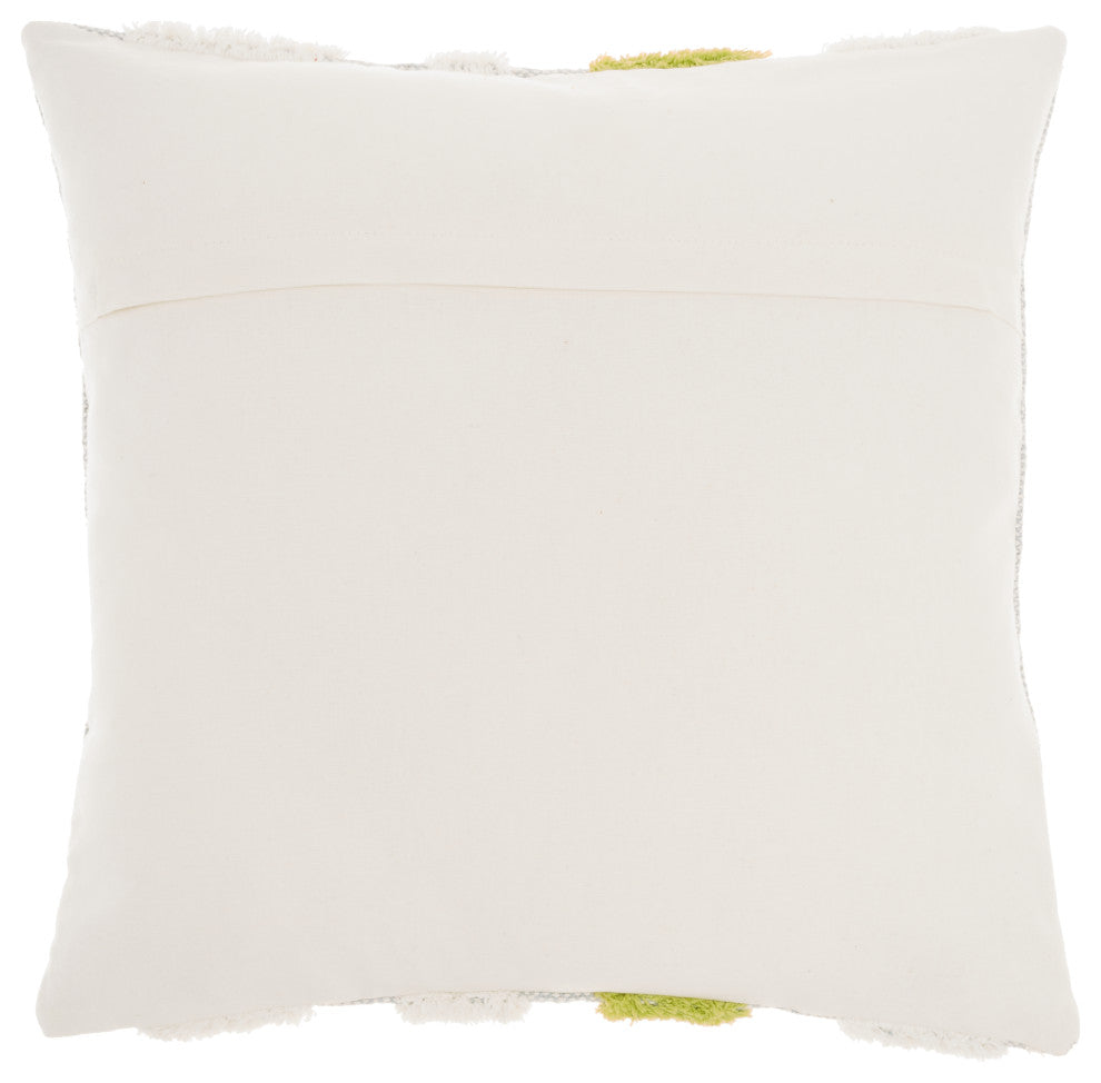 Mina Victory CN980 Throw Pillow, Lime, 18" x 18"