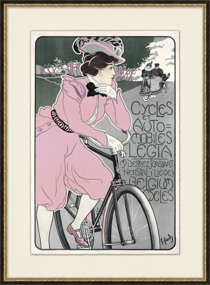 Cycles & Automobiles, Giclee Reproduction Artwork