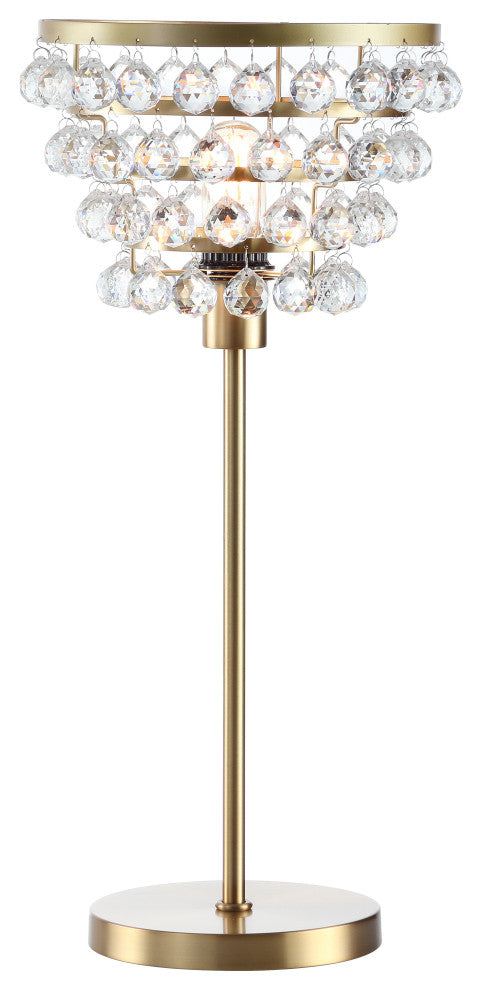 Buckingham 25" Crystal and Metal Table Lamp