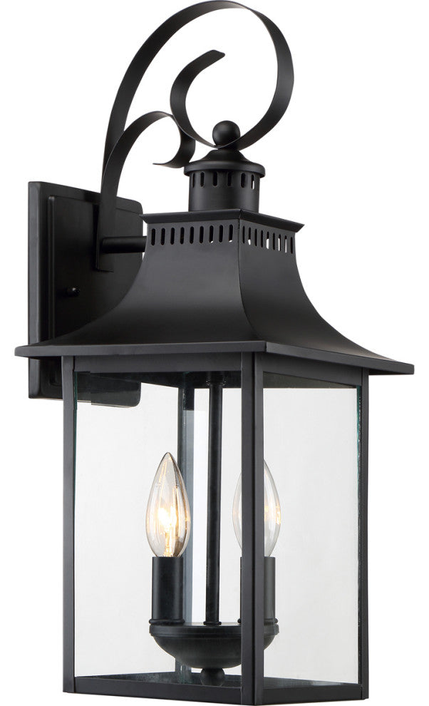 Chancellor 2-Light Outdoor Lantern, Mystic Black