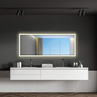 Aluminum Mirror, LED Anti-Fog, Warm/Cool Light Feature, 60x30, Rectangular