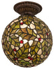 9 Wide Holly Ball Semi-Flushmount