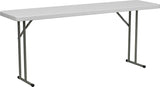 18''x 72'' Granite White Plastic Folding Training Table