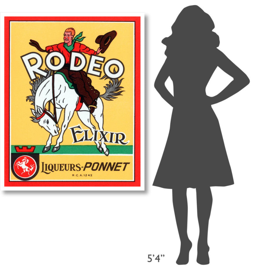 "Rodeo Elixir" Digital Paper Print by Vintage Booze Labels, 37"x46"