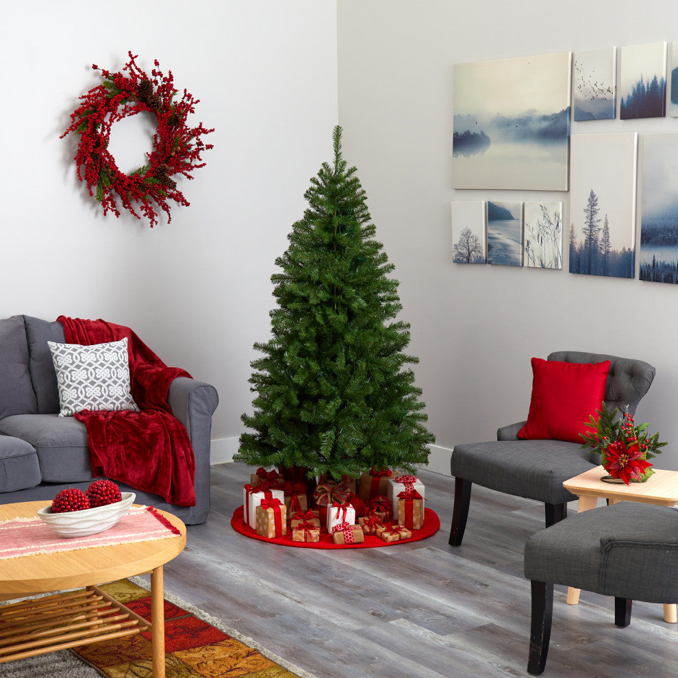 6' Springfield Artificial Christmas Tree With 300 Warm Clear Lights and 596 Tips