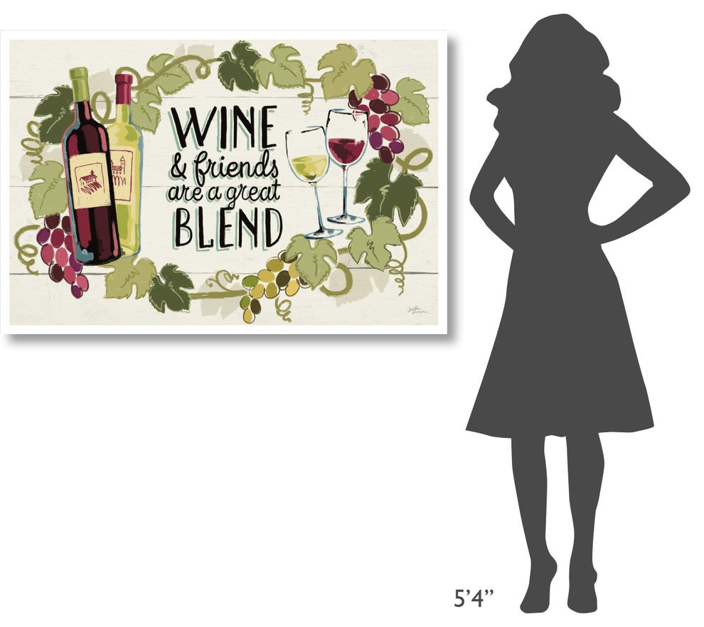 "Wine and Friends I" Digital Paper Print by Janelle Penner, 50"x34"