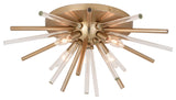 Aria 22.5" 4 Light Flush Mount Natural Brass