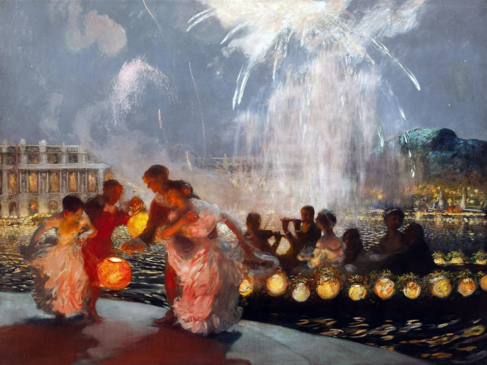 Tile Mural The Joyous Festival fireworks Backsplash Ceramic Matte