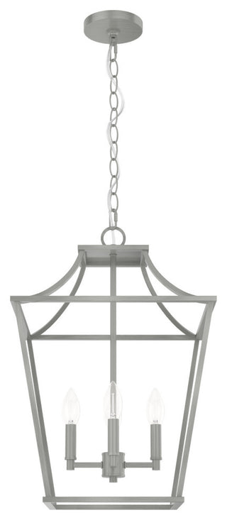 Hunter 15" Laurel Ridge Brushed Nickel 4-Light Pendant Ceiling Light