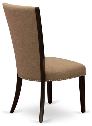 A Dining Set Of 4 Chairs Using Light Sable Color, 42"Round Table, Mahogany