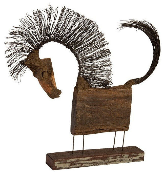 Wire Horse Sculpture, Long Body