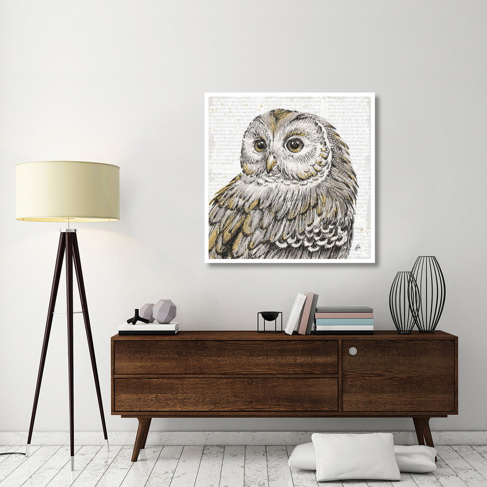 "Beautiful Owls I" Digital Paper Print by Daphne Brissonnet, 42"x42"