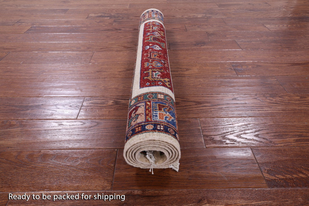 Tribal Persian Gabbeh Handmade Wool Rug 3' 4" X 5' 6" Q11339