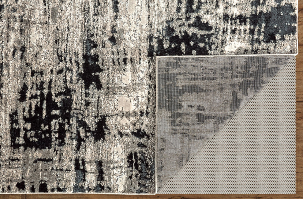 Orin R3339 Modern/Industrial Rug, Black, 13'x20'