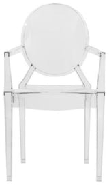 LeisureMod Carroll Modern Acrylic Chair, Set of 2