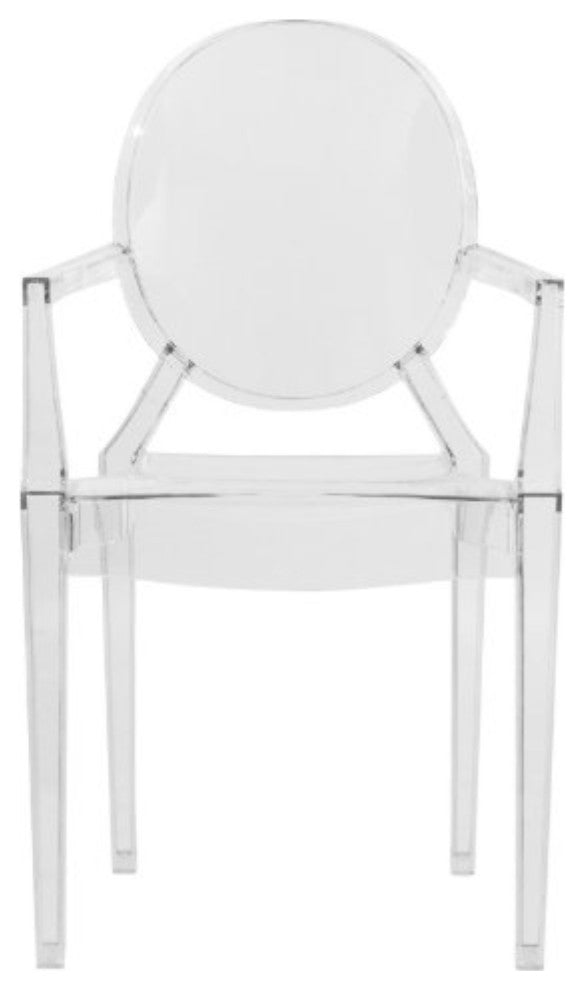 LeisureMod Carroll Modern Acrylic Chair, Set of 2
