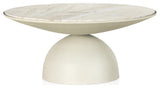 Corbett Coffee Table-Textured Matte Wht