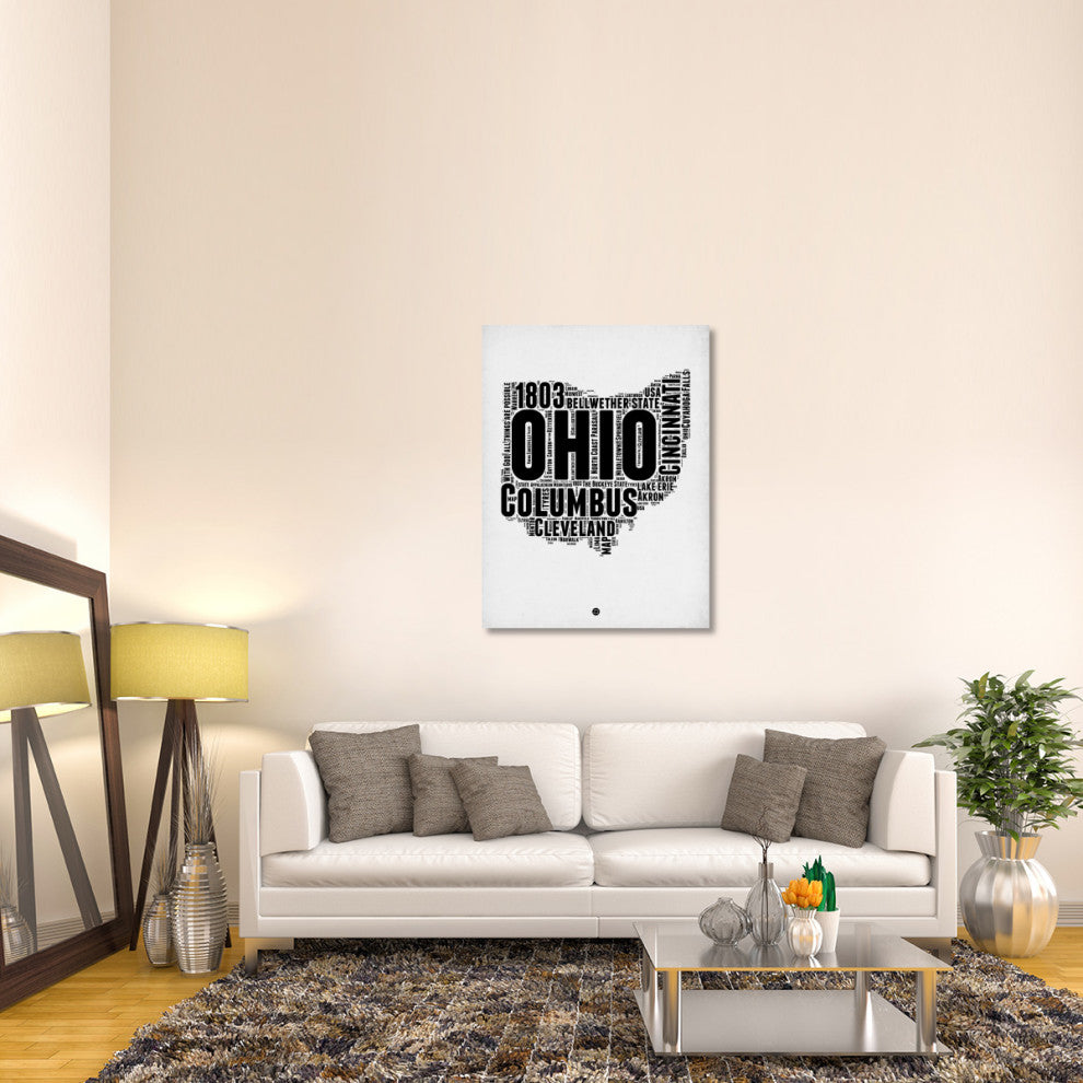 "Ohio Word Cloud 2" Fine Art Print