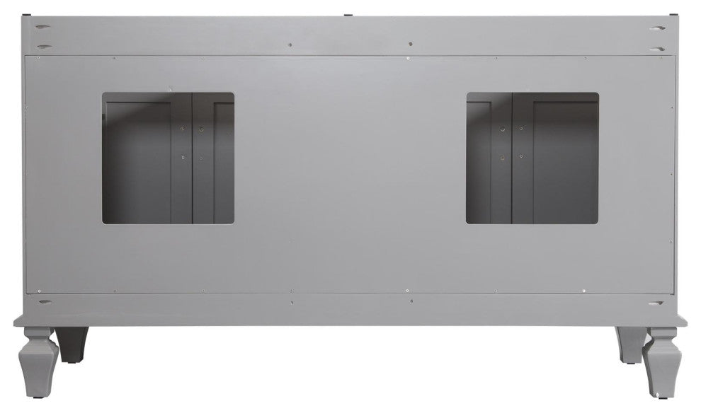 60 In Bathroom Vanity Set with 2Pcs 26 Inch Mirrors, Quartz Top, cUPC Certified, Titanium Grey