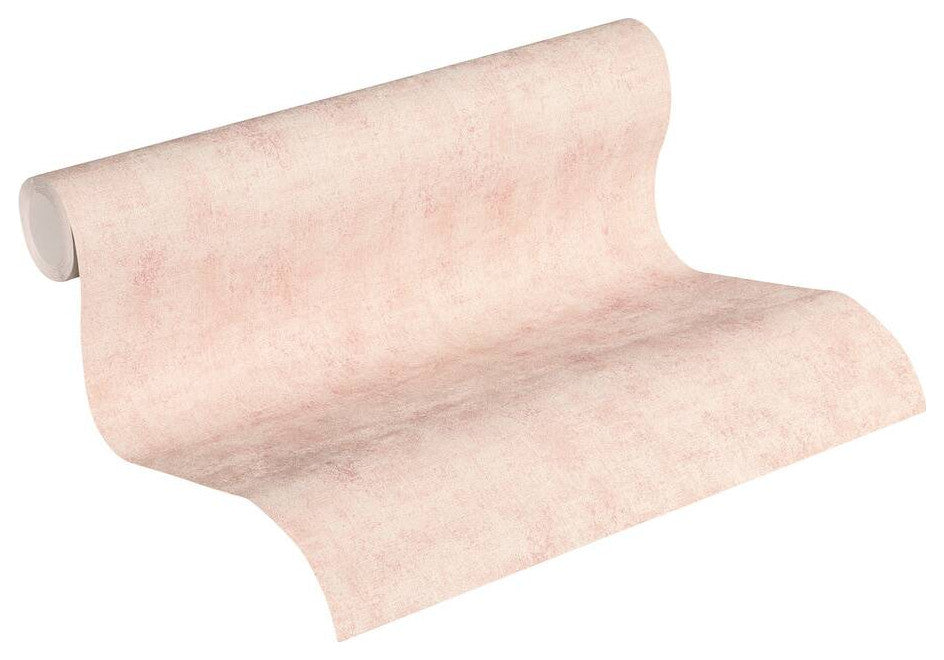 Plain Textured Wallpaper, Random Grainy Spots, 374167, Pink Rose Beige, 1 Roll