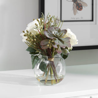 Uttermost Belmonte Floral Bouquet and Vase